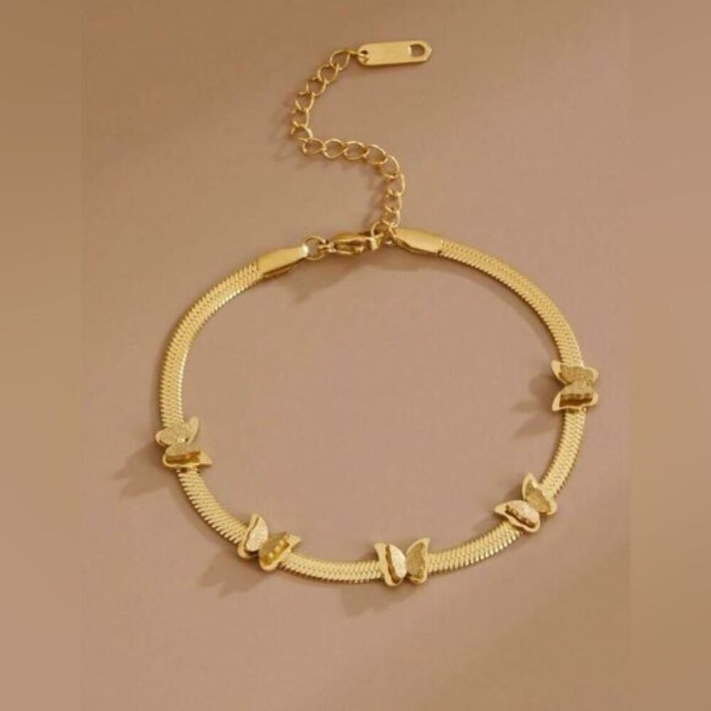 Butterfly anklet N694